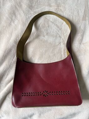 Vintage Mondani Leather Burgundy Shoulder Bag